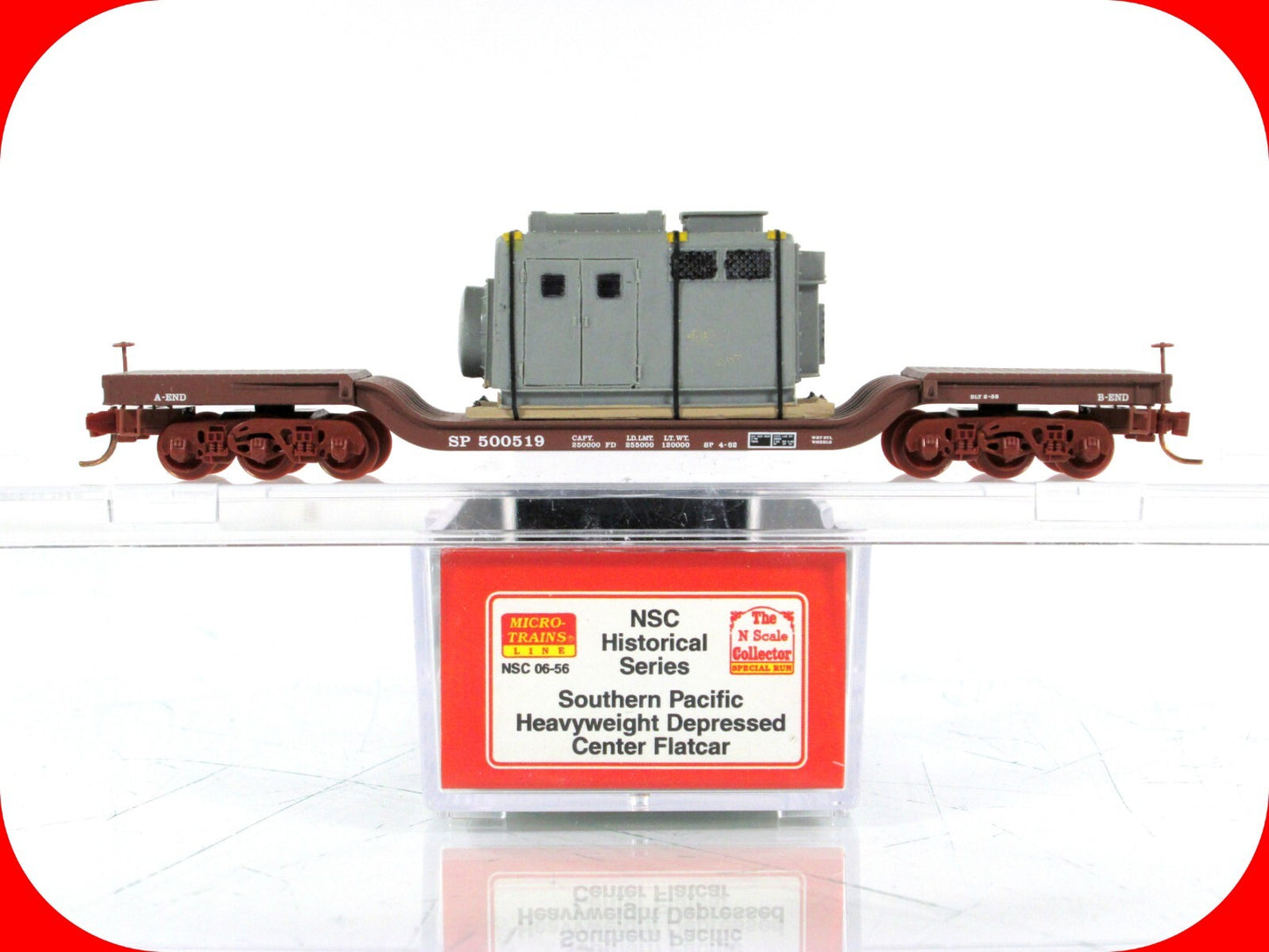 N Scale **SP** Depressed Flat Car #500519, Transformer -- Micro Trains NSC *RARE