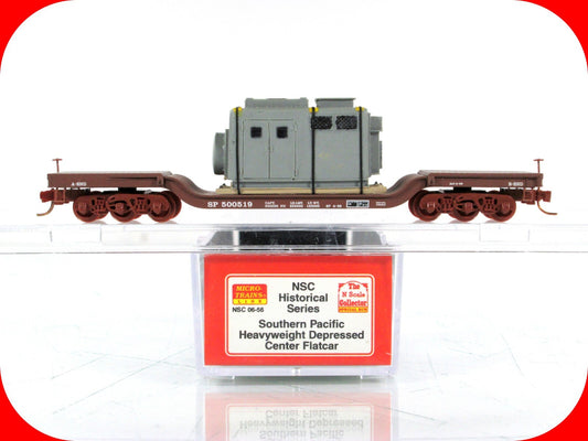 N Scale **SP** Depressed Flat Car #500519, Transformer -- Micro Trains NSC *RARE