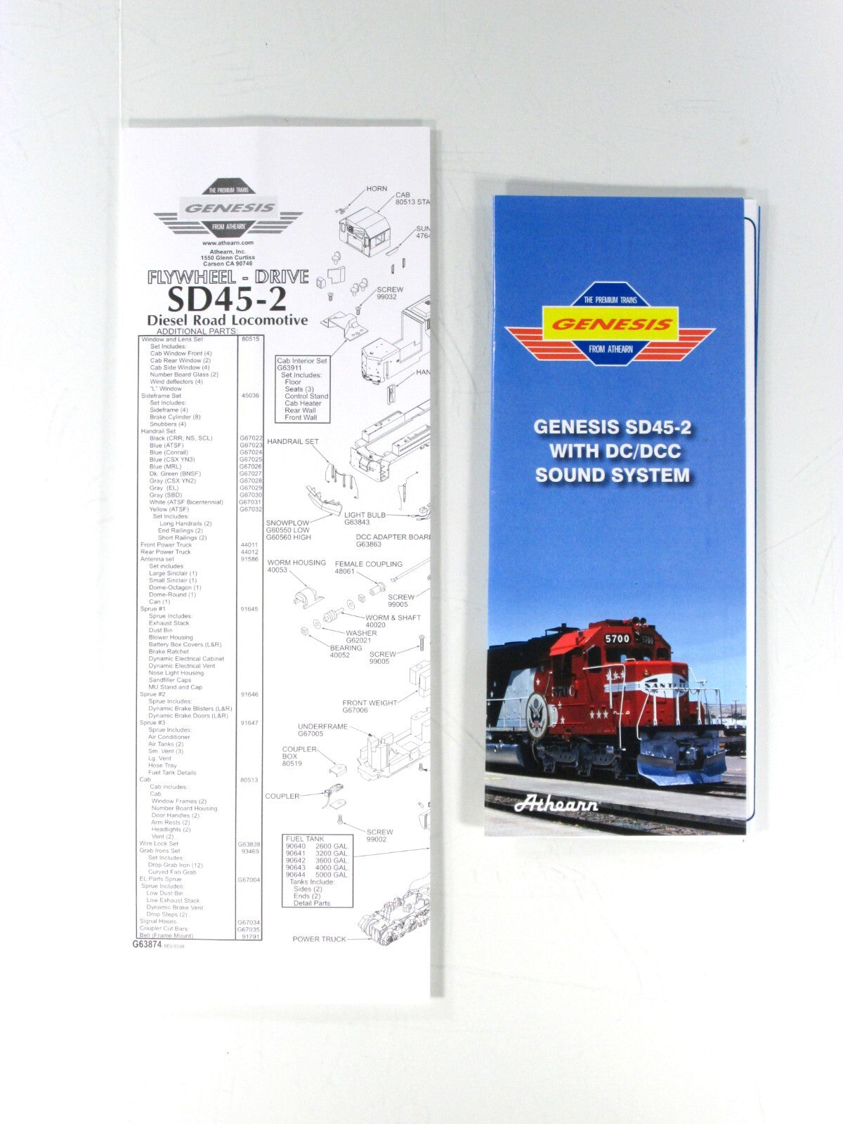 HO Scale ***SEABOARD*** SD45-2, SCL 2046 - Athearn G67163, w/ DCC Sound & Remote
