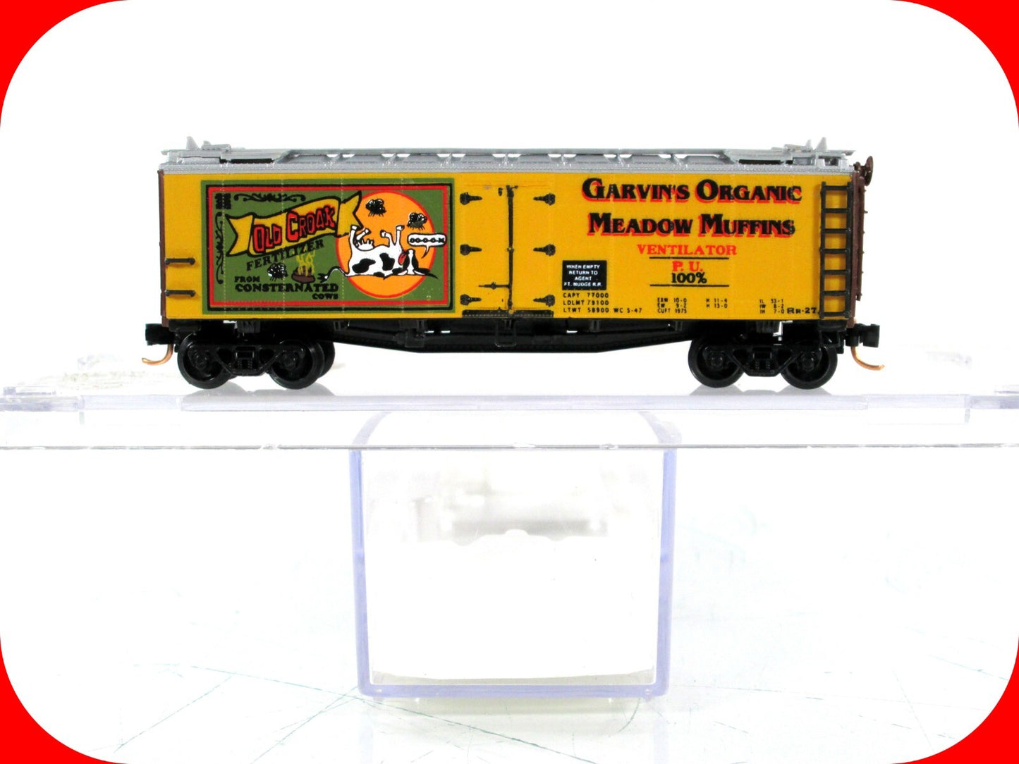 N Scale **OLD CROAK - MEADOW MUFFINS** Reefer - Intermountain / Challenger *RARE