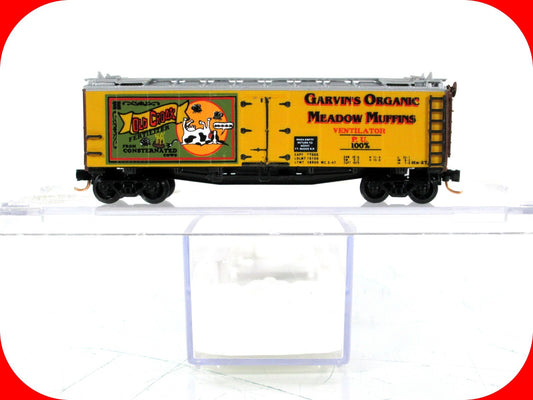 N Scale **OLD CROAK - MEADOW MUFFINS** Reefer - Intermountain / Challenger *RARE