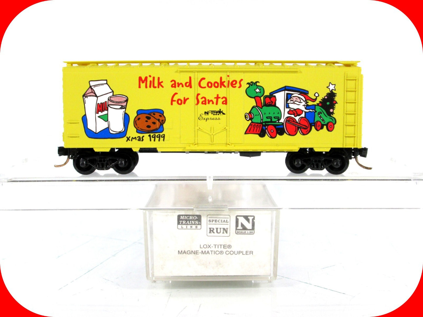 N Scale **MILK & COOKIES for SANTA** Xmas Box Car - Micro Trains Special ***RARE
