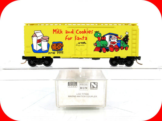 N Scale **MILK & COOKIES for SANTA** Xmas Box Car - Micro Trains Special ***RARE