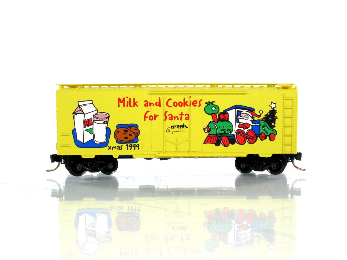 N Scale **MILK & COOKIES for SANTA** Xmas Box Car - Micro Trains Special ***RARE