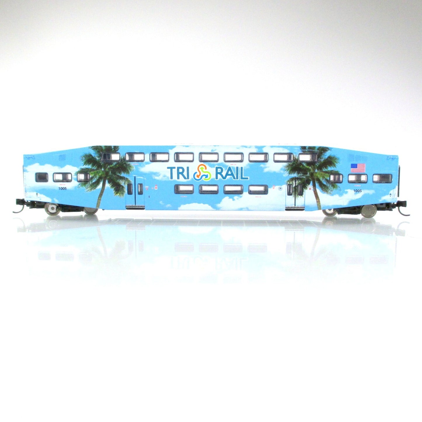 N Scale **TRI-RAIL** Bombardier Commuter Coach Car #1005 --Athearn 10145 **RARE