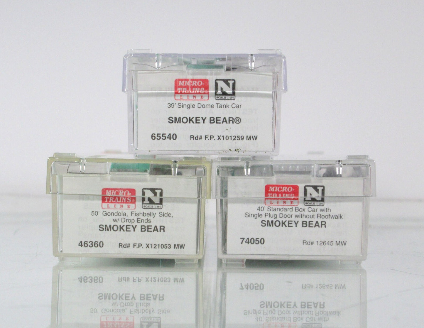 N Scale **SMOKEY BEAR** MoW Forest Fire Prevention 3-Car Set - FP - Micro Trains