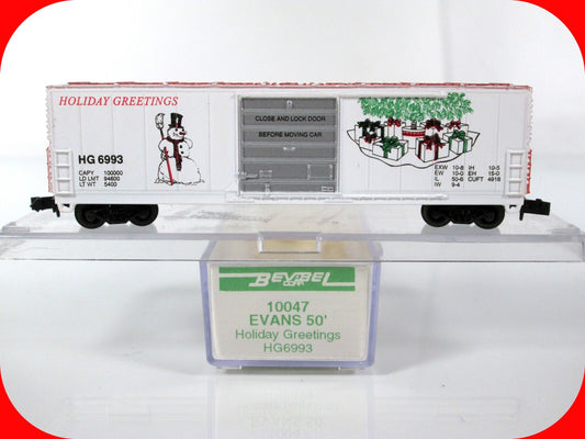 N Scale **HOLIDAY GREETINGS / MERRY CHRISTMAS** Box Car, HG 6993 - Bev-Bel 10047