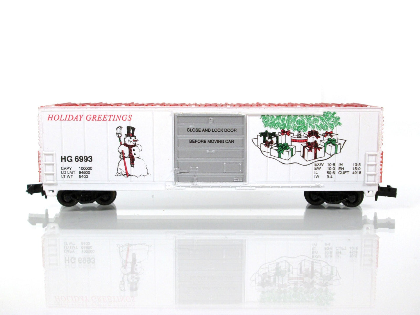 N Scale **HOLIDAY GREETINGS / MERRY CHRISTMAS** Box Car, HG 6993 - Bev-Bel 10047