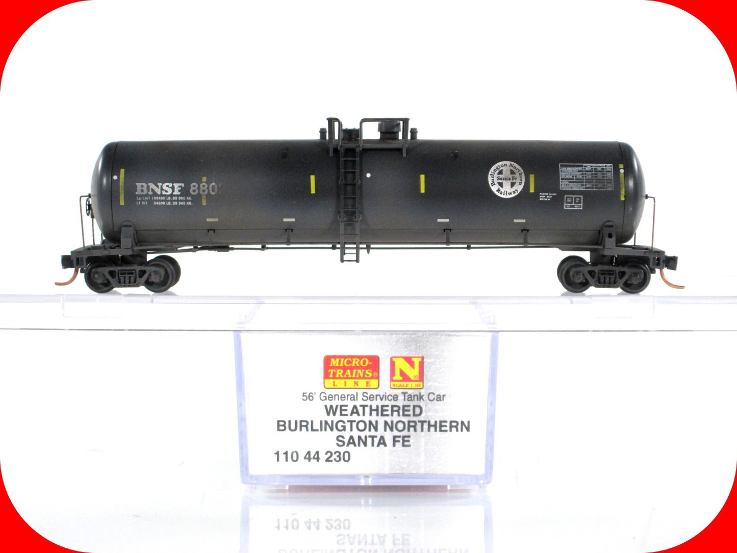N Scale **BNSF** Weathered 56' Tank Car - Micro Trains 11044230