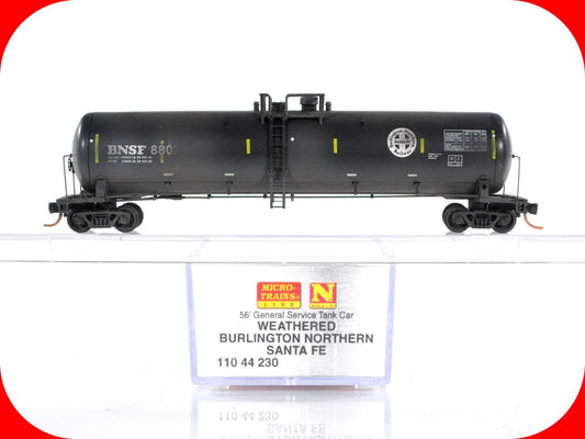 N Scale **BNSF** Weathered 56' Tank Car - Micro Trains 11044230