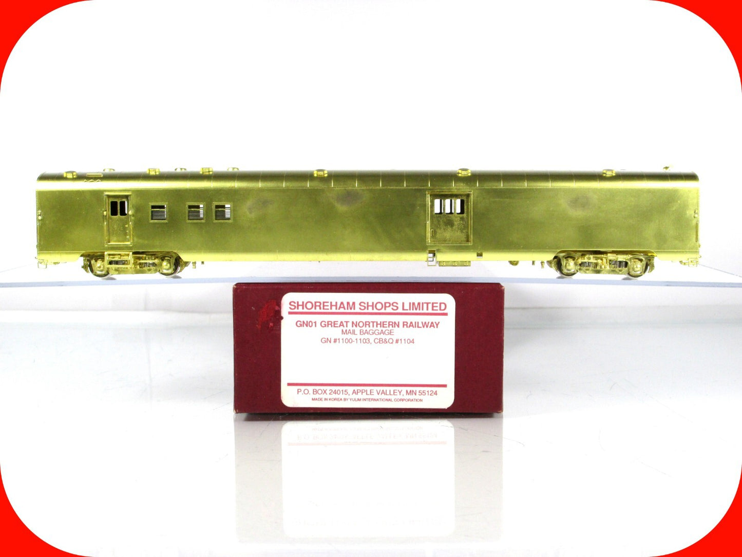 HO Scale BRASS ***GREAT NORTHERN*** Mail-Baggage GN / CB&Q - Shoreham Shops GN01