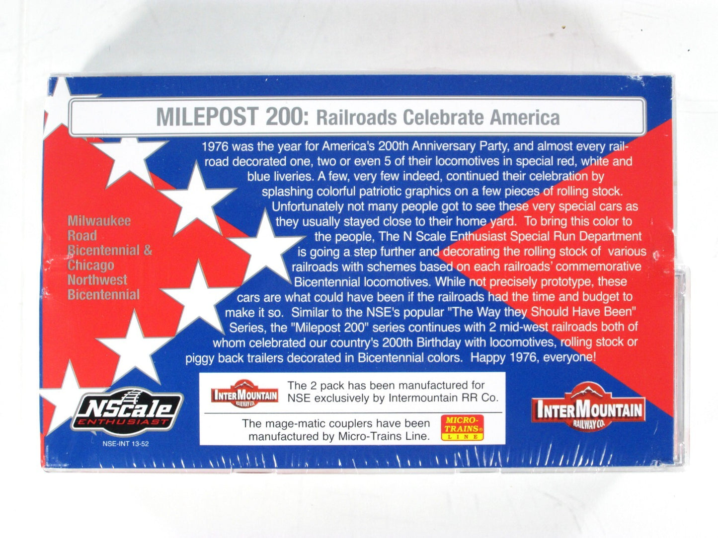 N Scale *AMERICA'S BICENTENNIAL* MILEPOST 200 Hopper Set -Intermountain NSE-INT