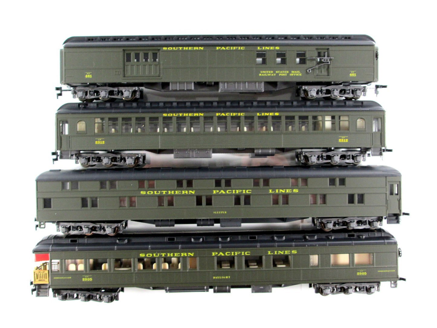 HO Scale ***SOUTHERN PACIFIC*** 1920s Passenger 4-Car Set B ---- Rivarossi 6929