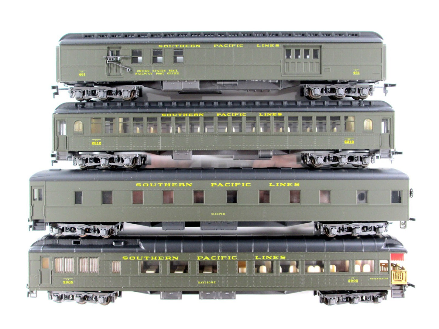 HO Scale ***SOUTHERN PACIFIC*** 1920s Passenger 4-Car Set B ---- Rivarossi 6929