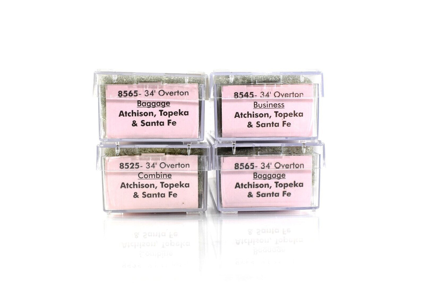 N Scale **SANTA FE** OVERTON Old Time Passenger 4-Pack - Roundhouse, Knuckle Cpl