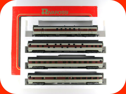 HO Scale ***LACKAWANNA*** 1930s Lightweight Passenger Car Set B - Rivarossi 6955