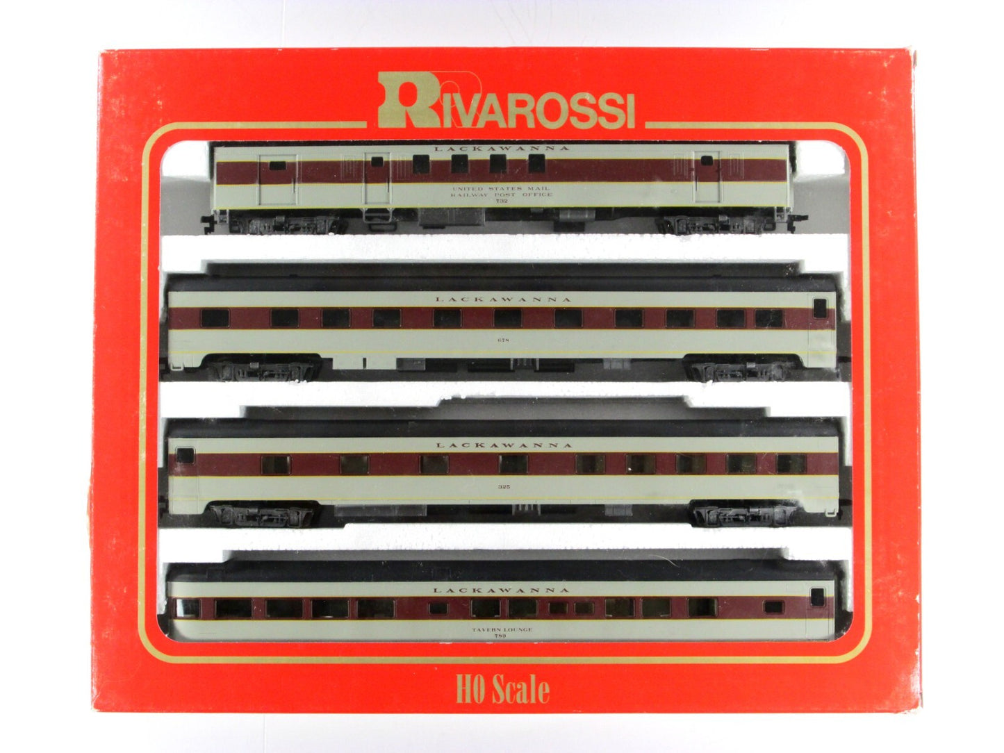 HO Scale ***LACKAWANNA*** 1930s Lightweight Passenger Car Set B - Rivarossi 6955