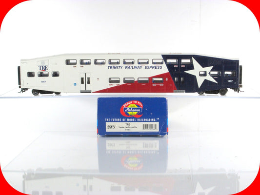 HO Scale DALLAS TRINITY RAILWAY EXPRESS Bombardier Coach, TRE 1057 -Athearn 2566