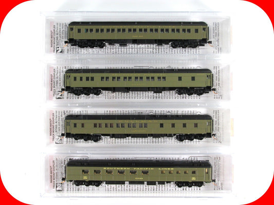 N Scale SOUTHERN PACIFIC Heavyweight Passenger Car 4-Pack Set ----- Micro Trains