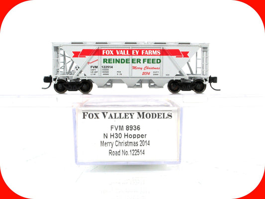 N Scale ***REINDEER FEED*** Christmas H30 Hopper 2014 -- Fox Valley 8936 **RARE*