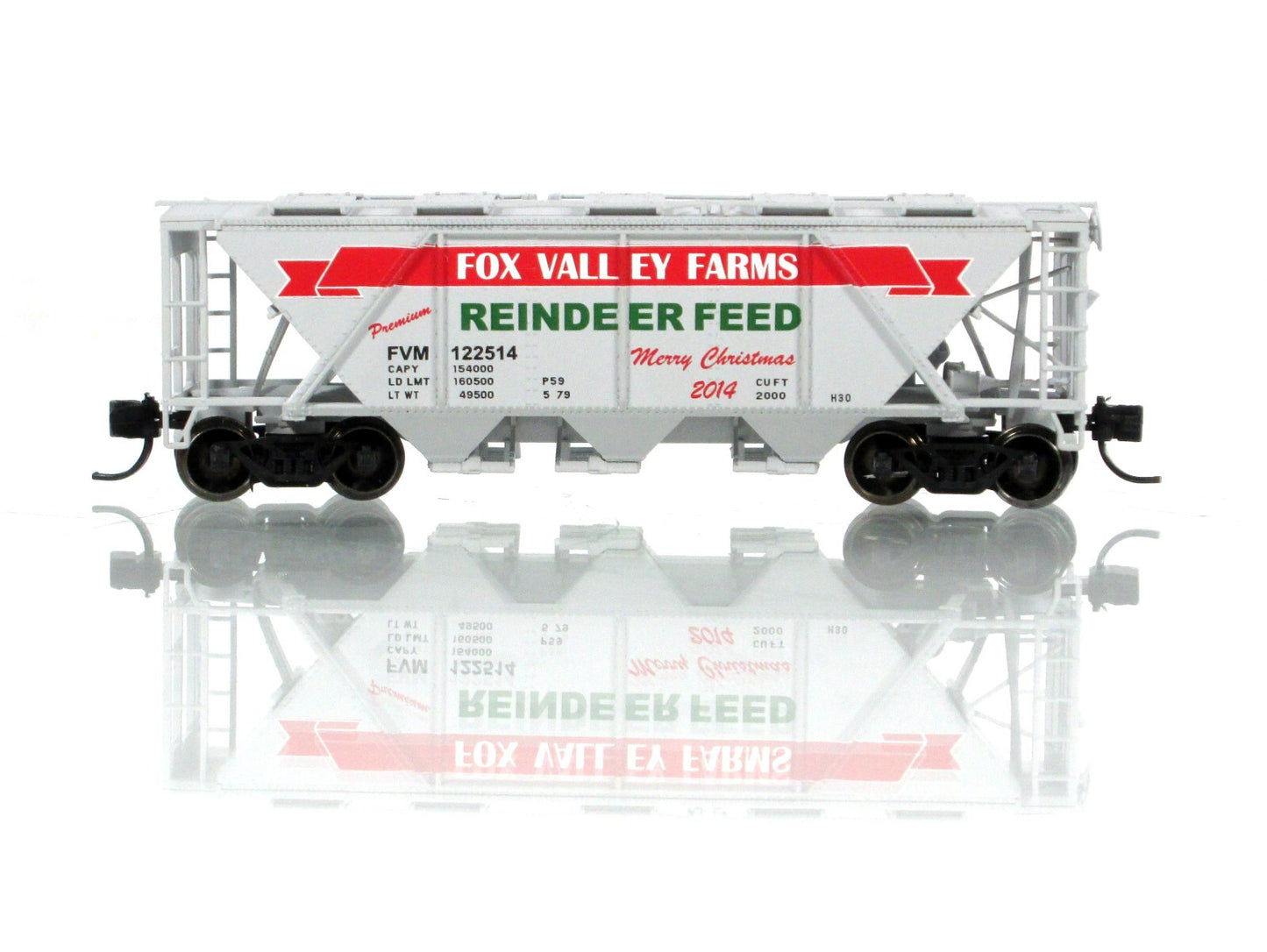 N Scale ***REINDEER FEED*** Christmas H30 Hopper 2014 -- Fox Valley 8936 **RARE*