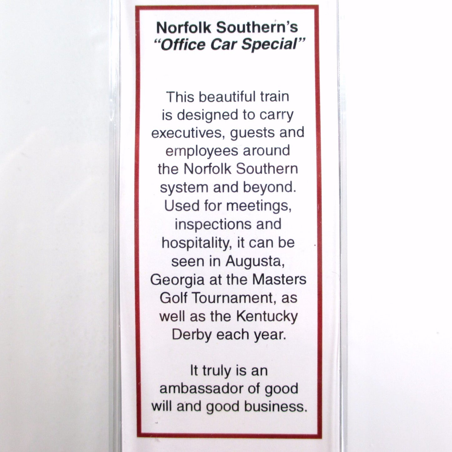 N Scale ***NS , MICHIGAN*** Office Car Special ------ Micro Trains, Lowell Smith