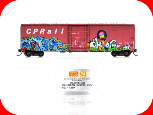 N Scale ***CP RAIL / SOO*** Graffiti Box Car, SOO #19048 - Micro Trains 02744380