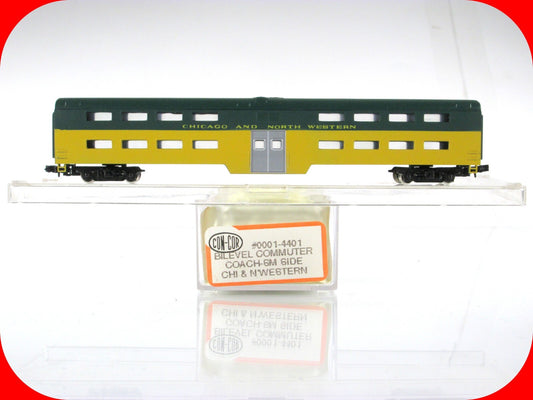 N Scale CHICAGO & NORTH WESTERN Bi-Level Commuter Coach Car, CNW -- Con-Cor 4401