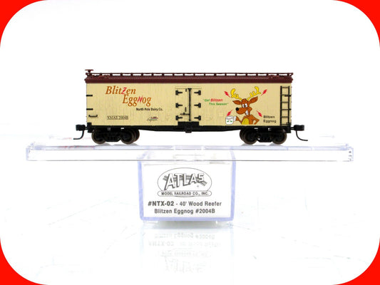 N Scale ***BLITZEN EGGNOG*** 40' Christmas Reefer #2004B - Atlas NTX-02 **RARE**