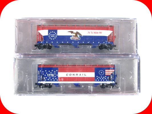 N Scale *AMERICA'S BICENTENNIAL** MILEPOST 200 Hopper Set, Intermountain NSE-INT