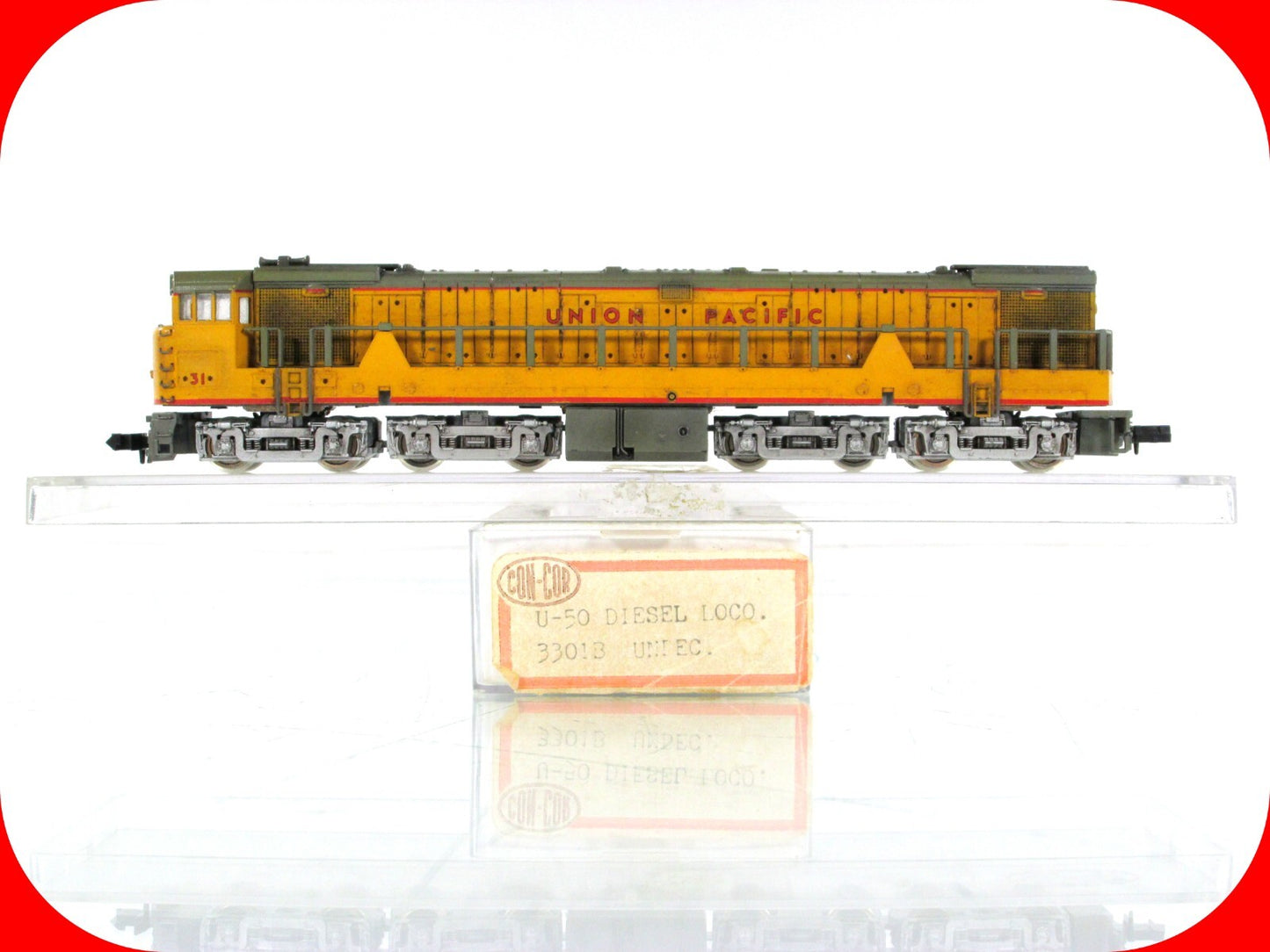 N Scale *UNION PACIFIC U50* Locomotive, Weathered, UP #31 -Con-Cor 3301B