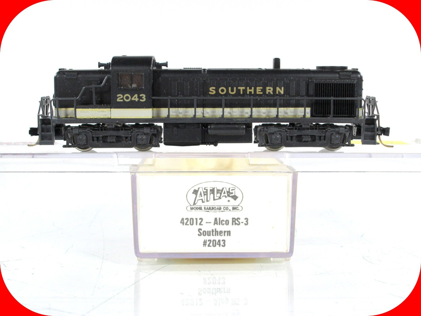 N Scale ***SOUTHERN** ALCO RS-3 Locomotive, SOU 2043 - Atlas 42012, MTL Couplers