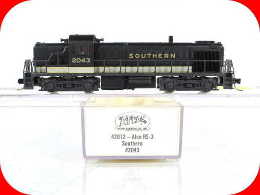 N Scale ***SOUTHERN** ALCO RS-3 Locomotive, SOU 2043 - Atlas 42012, MTL Couplers