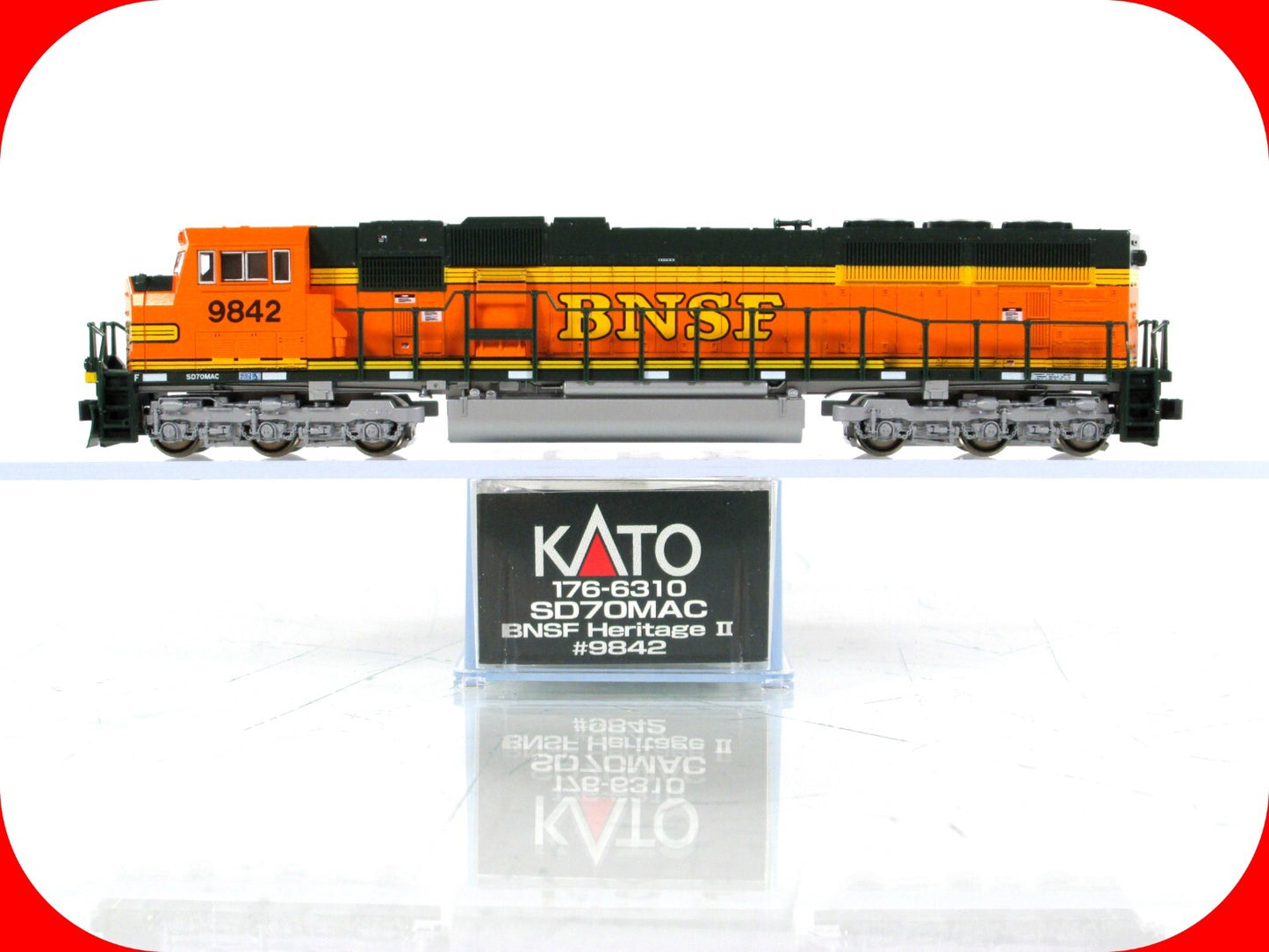 N Scale ***BNSF*** SD70MAC Heritage Locomotive #9842 - Kato 176-6310 **DCC Ready
