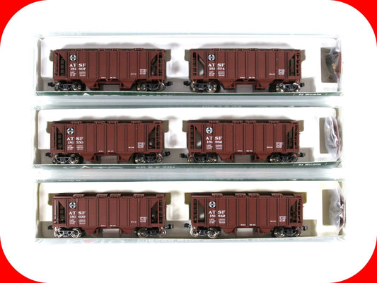 N Scale ***SANTA FE** ACF 2-Bay Covered Hopper 6-Pack -- Kato 186-0101,0102,0103