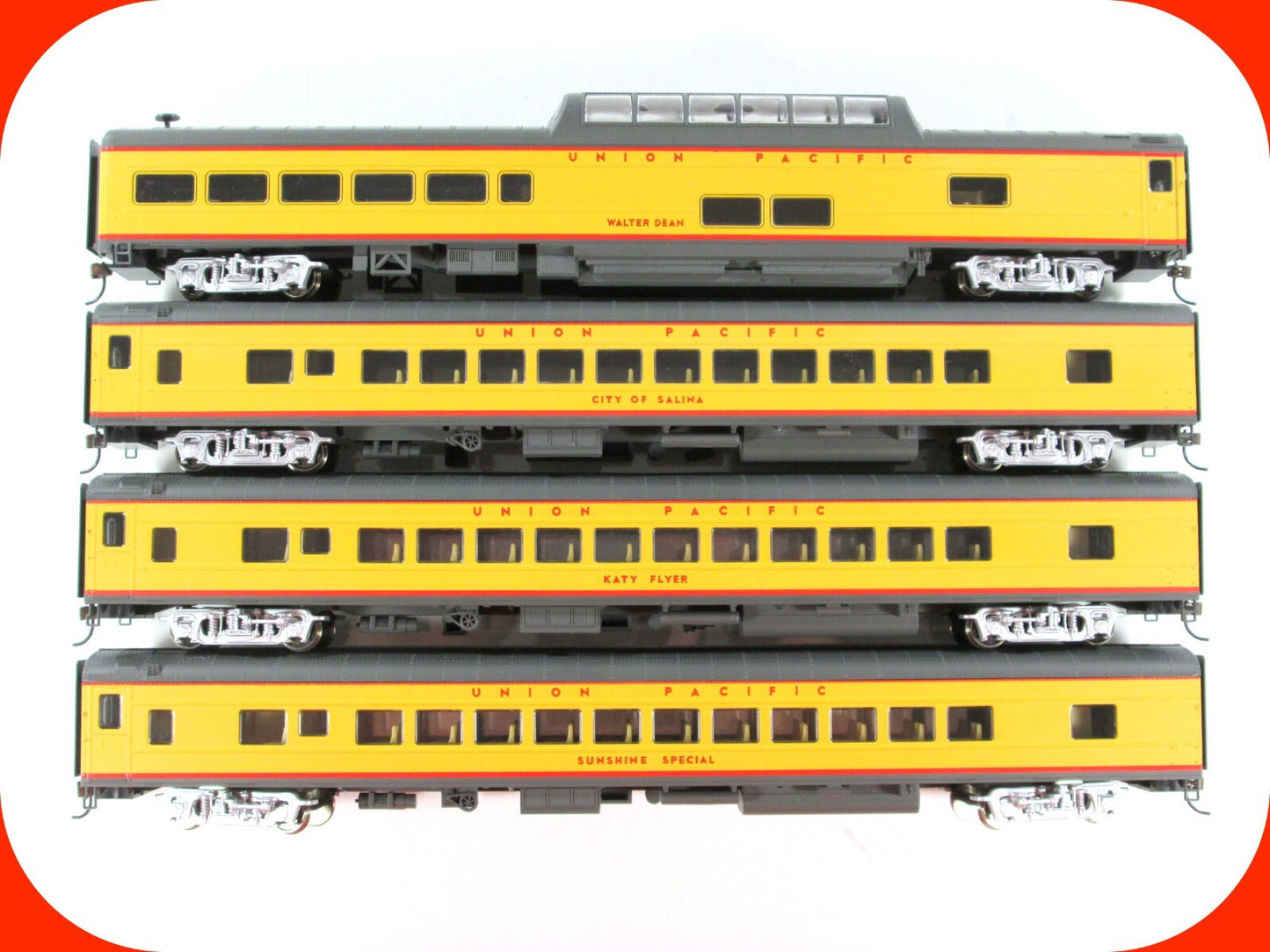 HO Scale ***UNION PACIFIC EXCURSION*** Set A - Rivarossi R6997, Knuckle Couplers