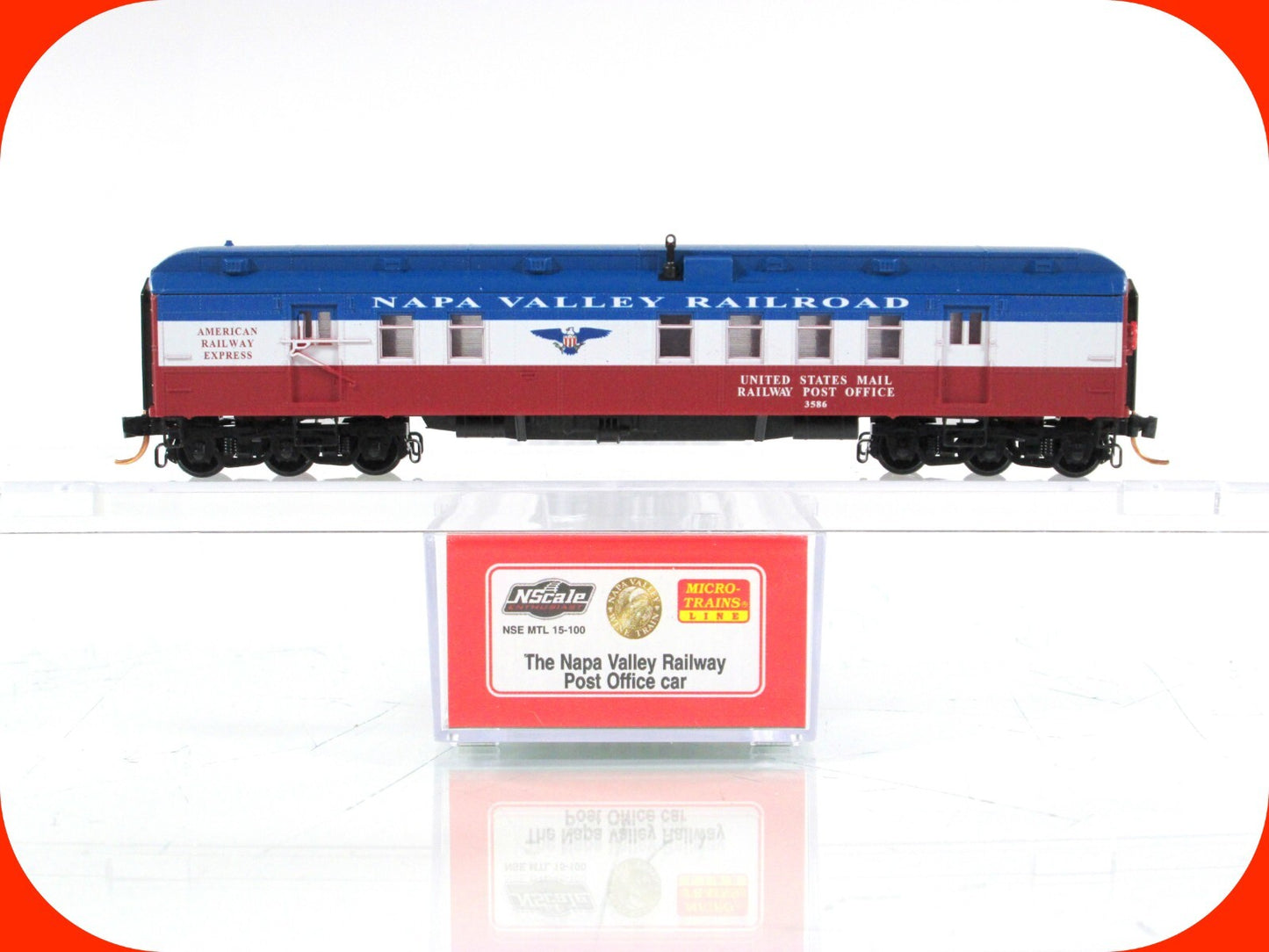 N Scale ***NAPA VALLEY*** Railway Post Office Car - Micro Trains Special ***RARE