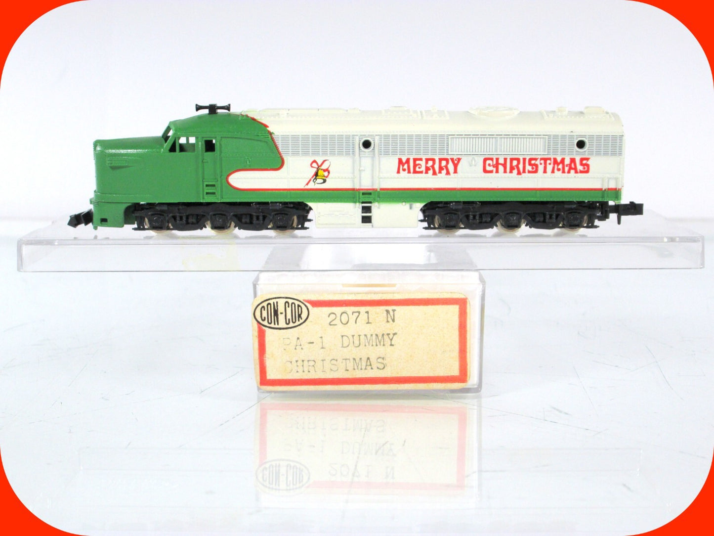 N Scale ***MERRY CHRISTMAS*** Alco PA-1 Unpowered Locomotive ---- Con-Cor 2071 N