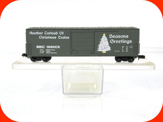 N Scale ***SEASON'S GREETINGS*** 50' CHRISTMAS Box Car 1990 - Bev-Bel 2180 *RARE
