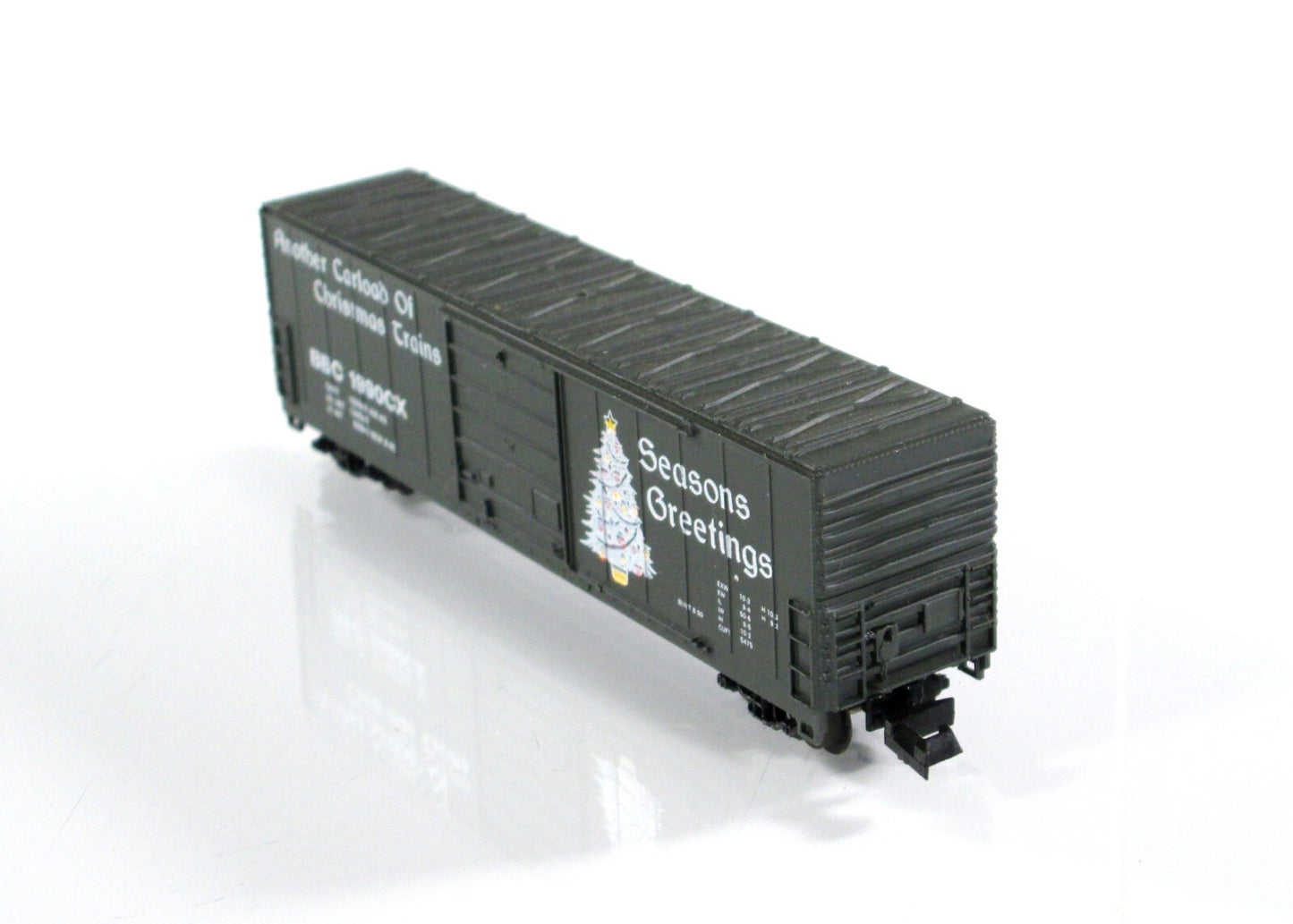 N Scale ***SEASON'S GREETINGS*** 50' CHRISTMAS Box Car 1990 - Bev-Bel 2180 *RARE