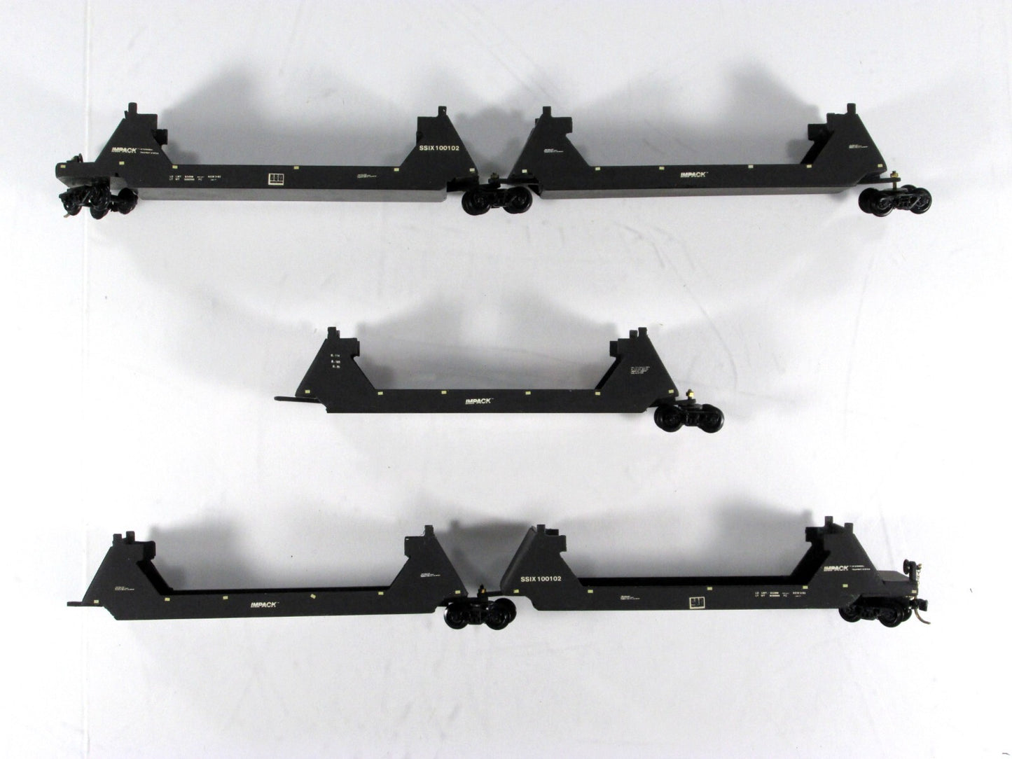 N SCALE **SSIX - ITEL** 5-Unit Twinstack Articulated Car #100102 - Interail RARE