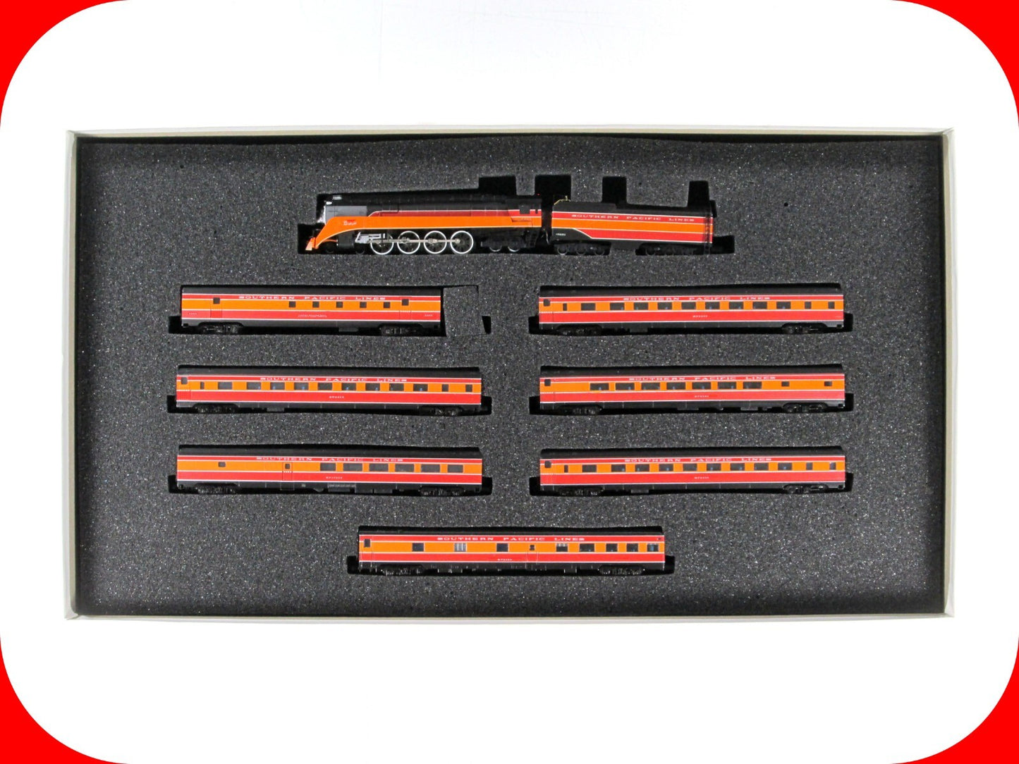 N Scale **SOUTHERN PACIFIC DAYLIGHT*** GS-4 & Passenger Set - Con-Cor 008523 Ltd
