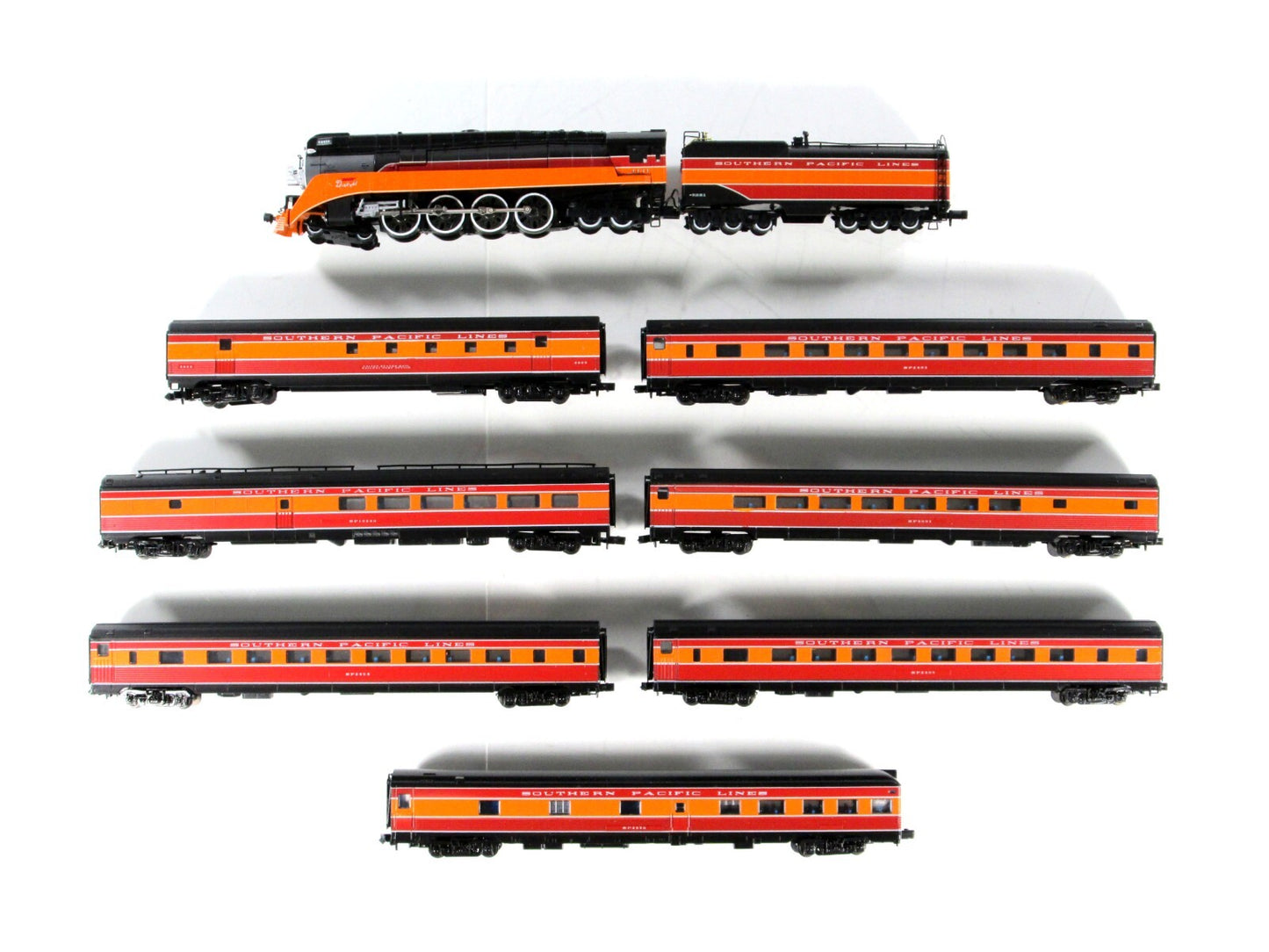 N Scale **SOUTHERN PACIFIC DAYLIGHT*** GS-4 & Passenger Set - Con-Cor 008523 Ltd