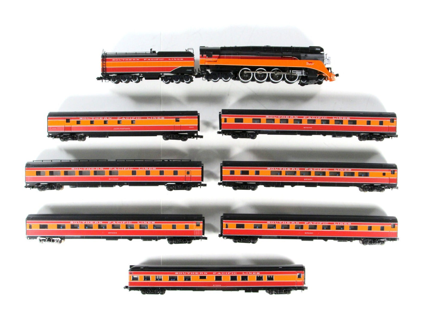 N Scale **SOUTHERN PACIFIC DAYLIGHT*** GS-4 & Passenger Set - Con-Cor 008523 Ltd