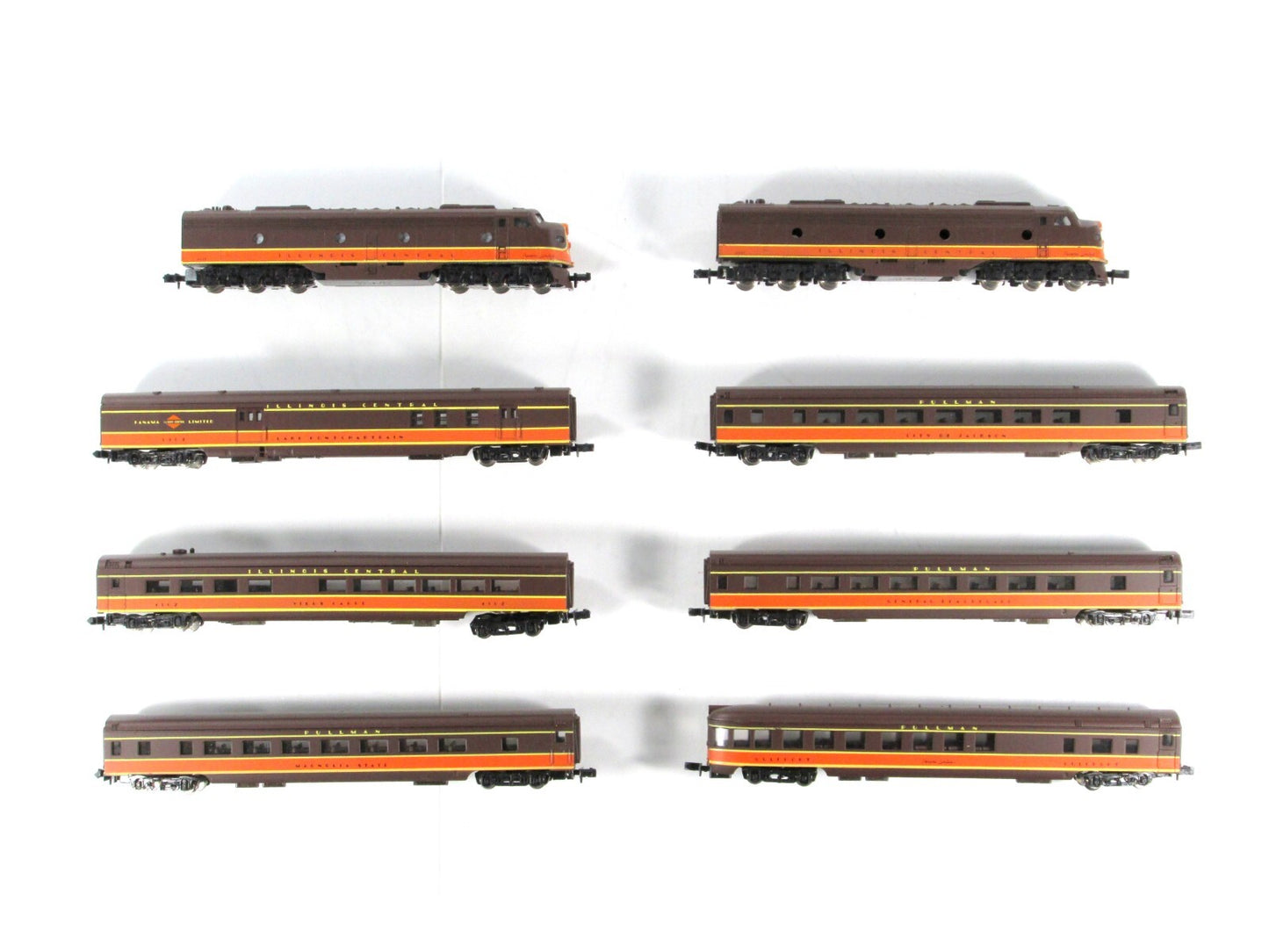 N Scale *ILLINOIS CENTRAL - PANAMA LIMITED* Diesel & Passenger Set -Con-Cor 8403