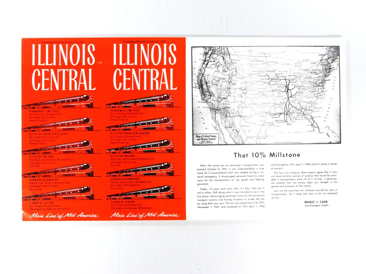 N Scale *ILLINOIS CENTRAL - PANAMA LIMITED* Diesel & Passenger Set -Con-Cor 8403