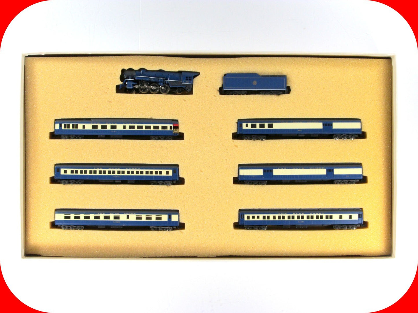 N Scale **NEW JERSEY - BLUE COMET** Locomotive, Passenger Set - Con-Cor, Limited