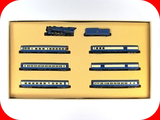 N Scale **NEW JERSEY - BLUE COMET** Locomotive, Passenger Set - Con-Cor, Limited