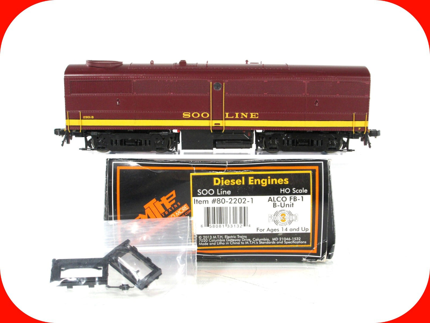 HO Scale ***SOO LINE*** ALCO FB-1 Locomotive Unit, #2301-B ------- MTH 80-2202-1