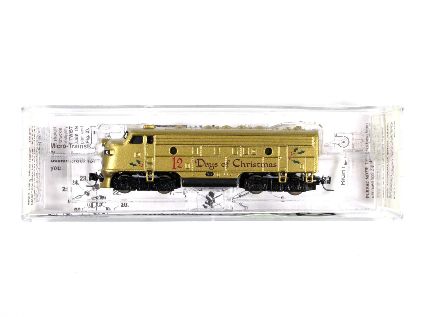 Z Scale **12 DAYS of CHRISTMAS** F7-A Locomotive, TDOC 0 - Micro Trains 98001510